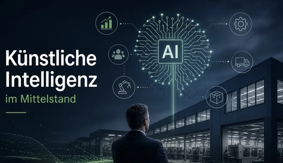 Illustration zu künstlicher Intelligenz im Mittelstand.